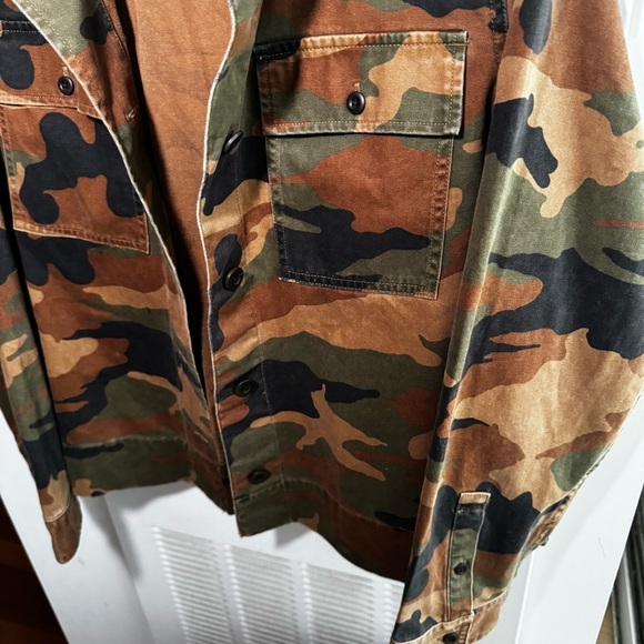 MADEWELL Northward Cropped Army Jacket in Cottontail Camo: Sherpa Edition - Picture 8 of 13